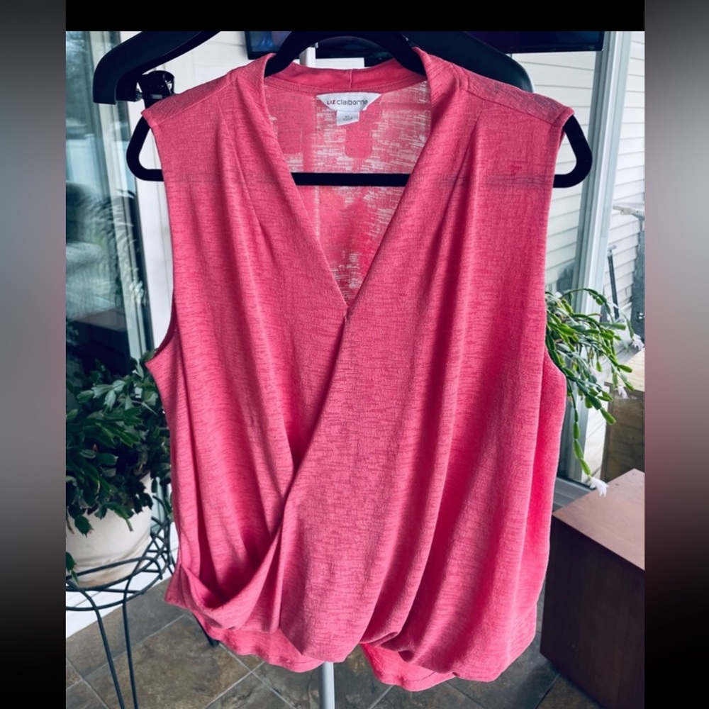 Beautiful Liz Claiborne Wrap Crisscross Shirt Size XL